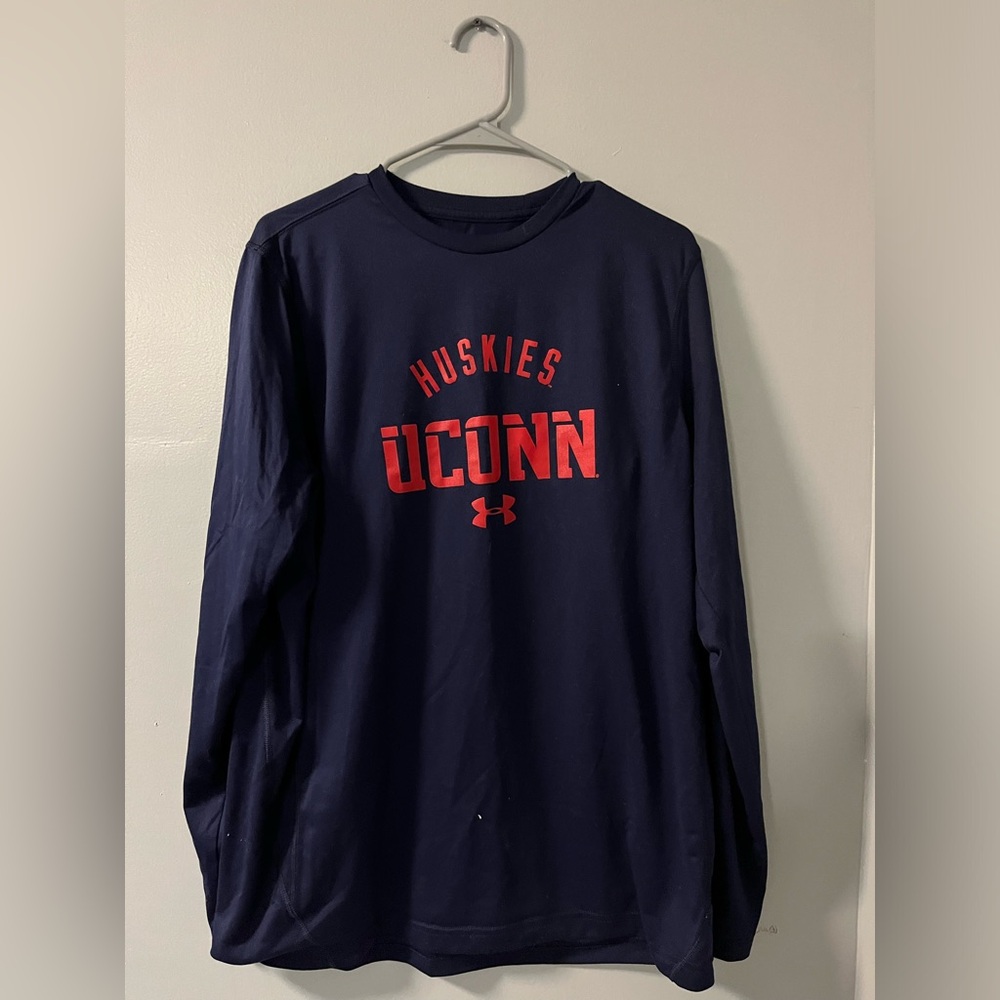 Navy blue UConn long sleeve top